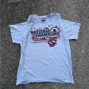 Nike Gray 2010 Gamecocks tee with Red Logo